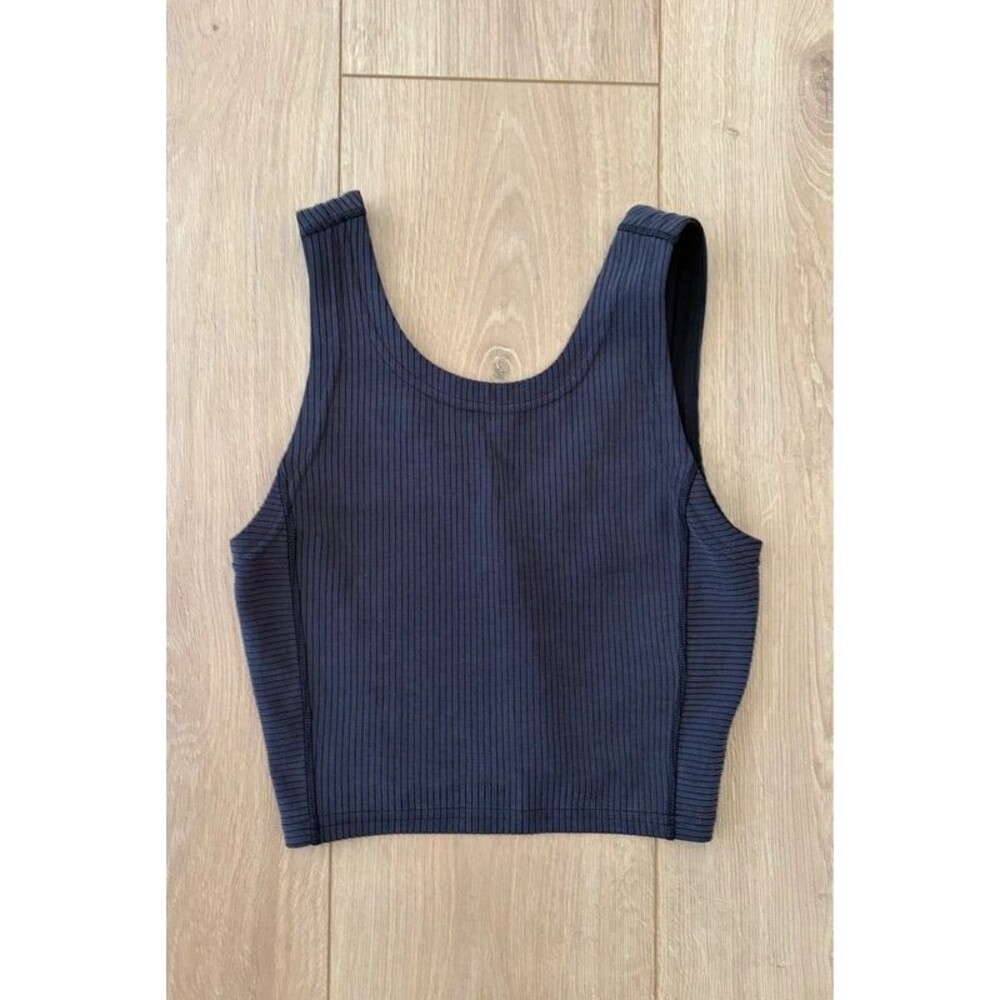 Lululemon Grey Ribbed Deep V Tank Top Size 2